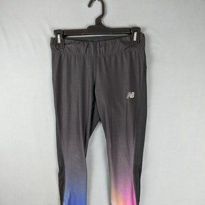 New Balance Leggings Women Small Fitted Zip Ankle Stretch Active Workout Pocket
